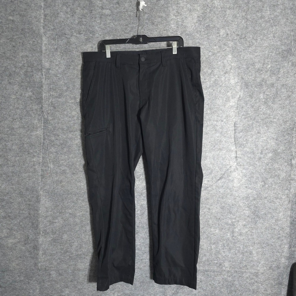 Copper & Oak Performance Pants Men 38x30 Black Cargo Pocket Tech Travel Trousers